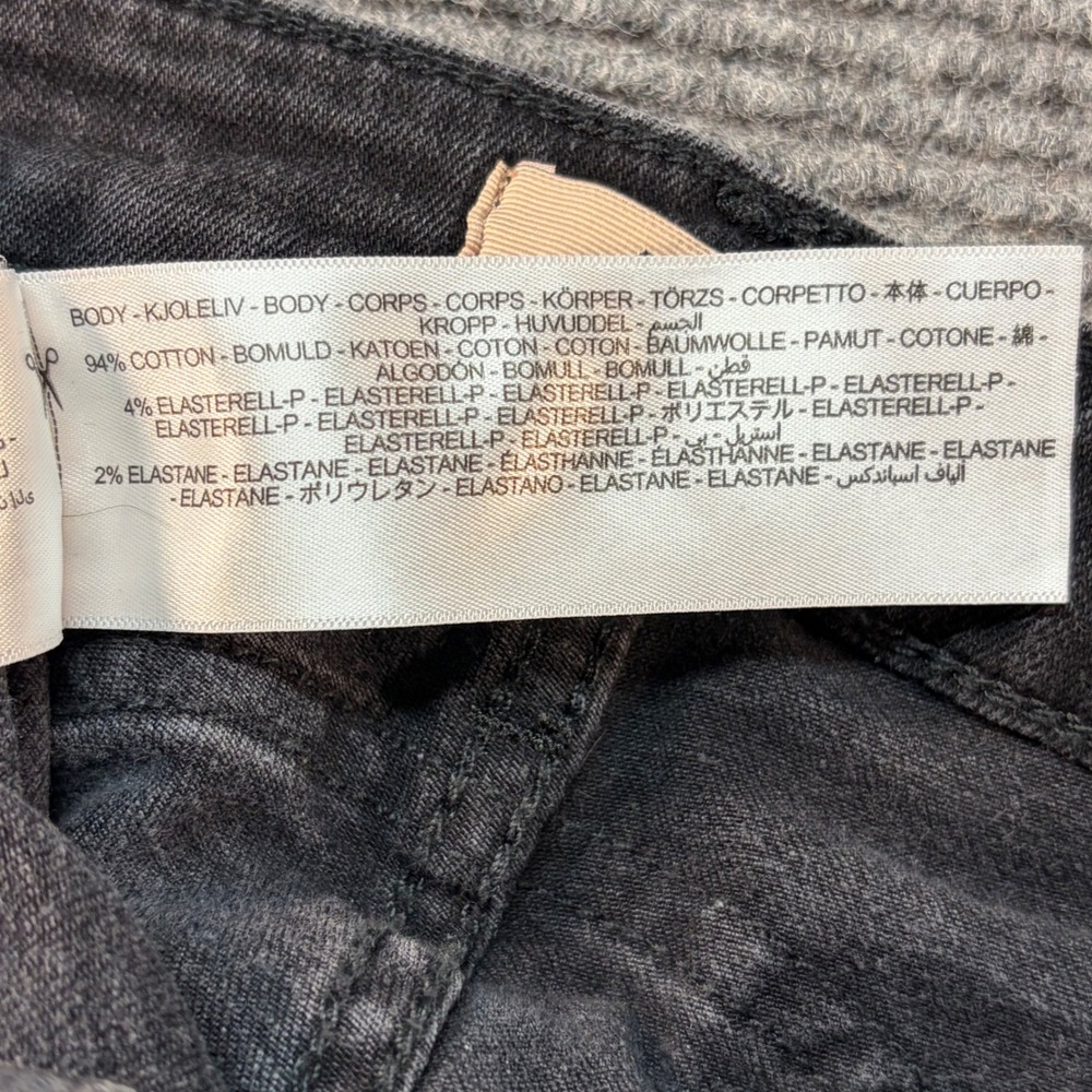 Ariat REAL Denim High Rise Slim Trouser Jeans Washed Black Western Yoke 29R - Picture 12 of 12